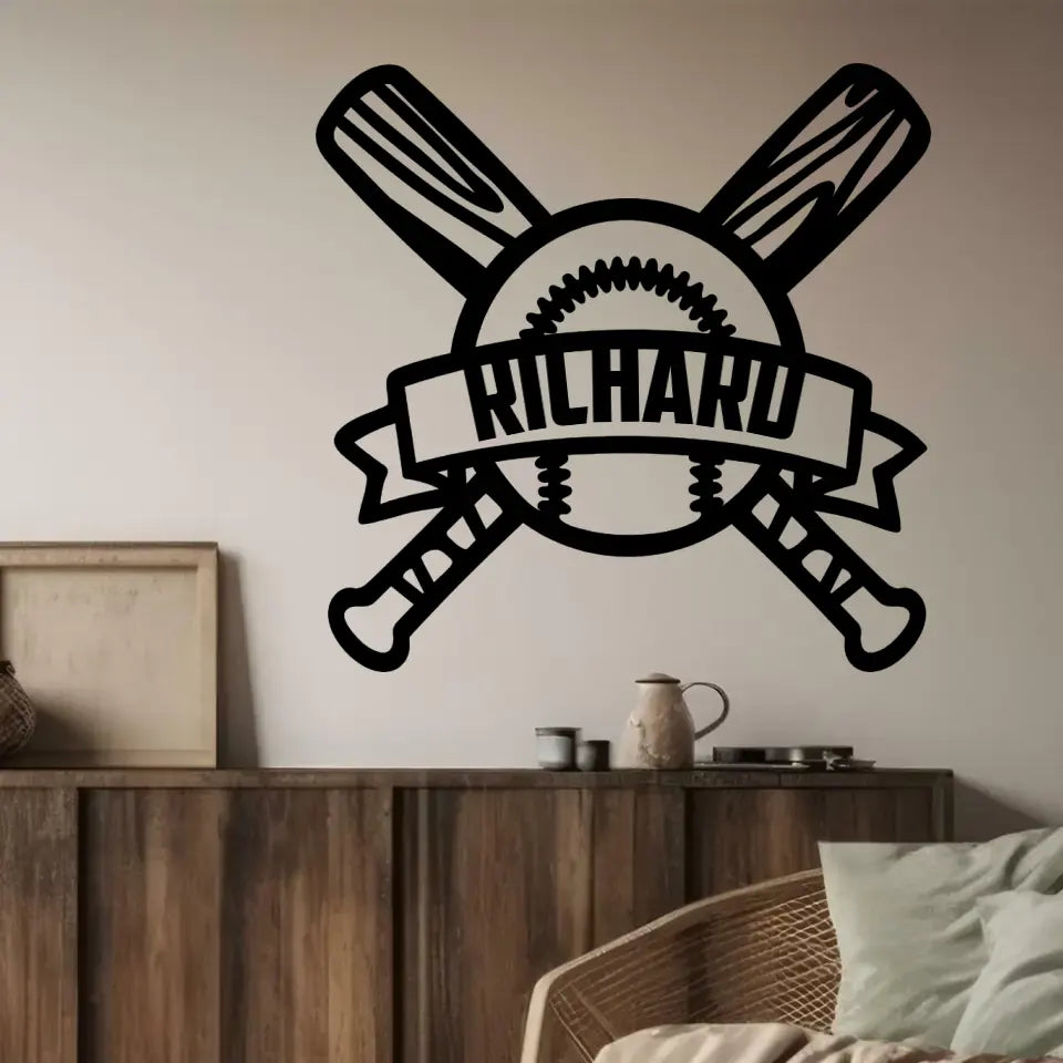 Baseball Personalized Metal Sign Gift For Baseball Lovers