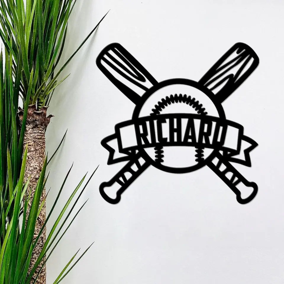 Baseball Personalized Metal Sign Gift For Baseball Lovers