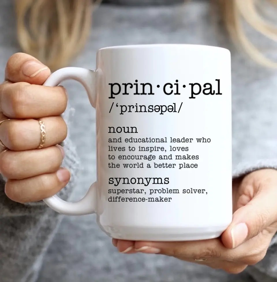 Principal Description - Personalized Mug 11oz 15oz - Gift For Principal