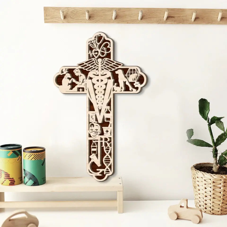 Veterinarian Wooden Sign - Personalized 3D Wood Art - Gift For Veterinarian Office