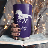 Floral Horse, 20oz Cowgirl Tumbler Stainless Steel Tumbler