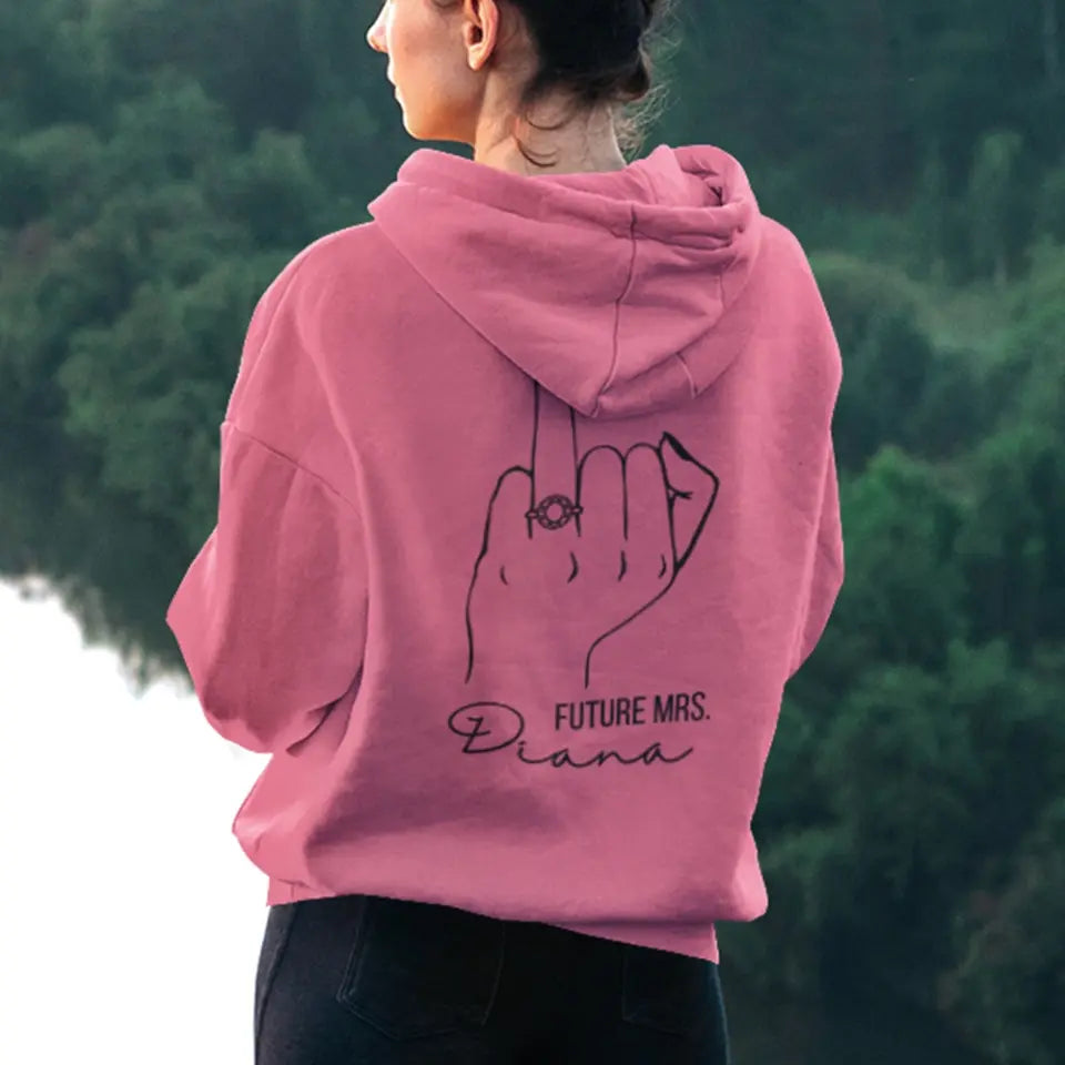 Future Mrs Engagement Ring Custom Hoodie Engagement Gift For Wife