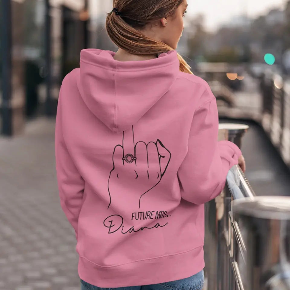Future Mrs Engagement Ring Custom Hoodie Engagement Gift For Wife