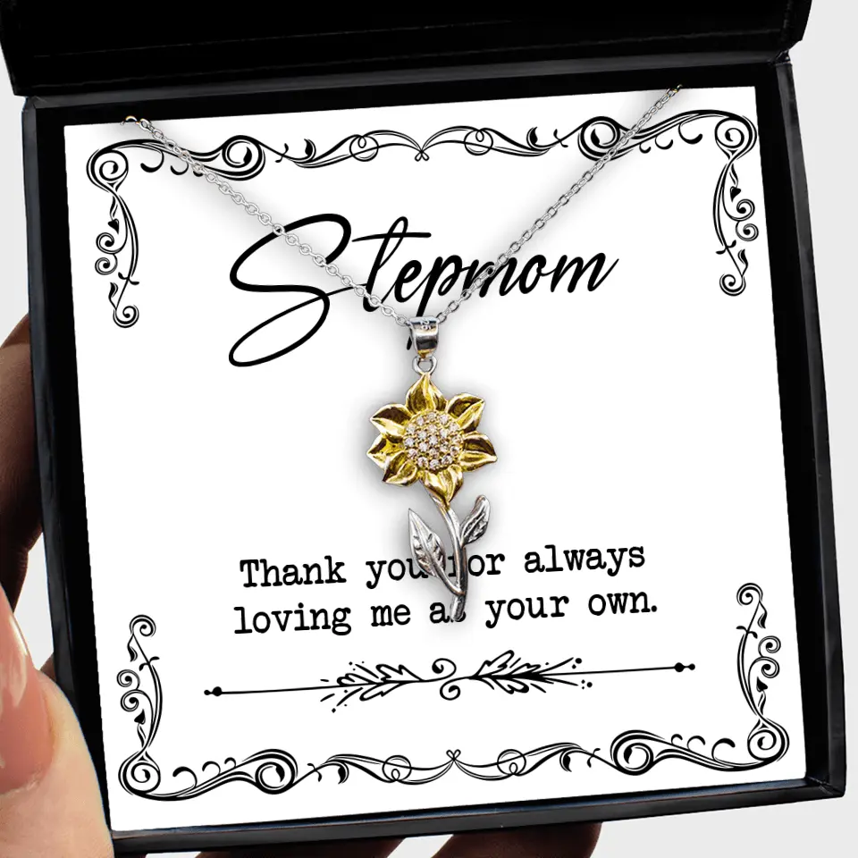 Stepmom, Thank You For Loving Me As Your Own - Personalized Necklace - Gift For Stepmom