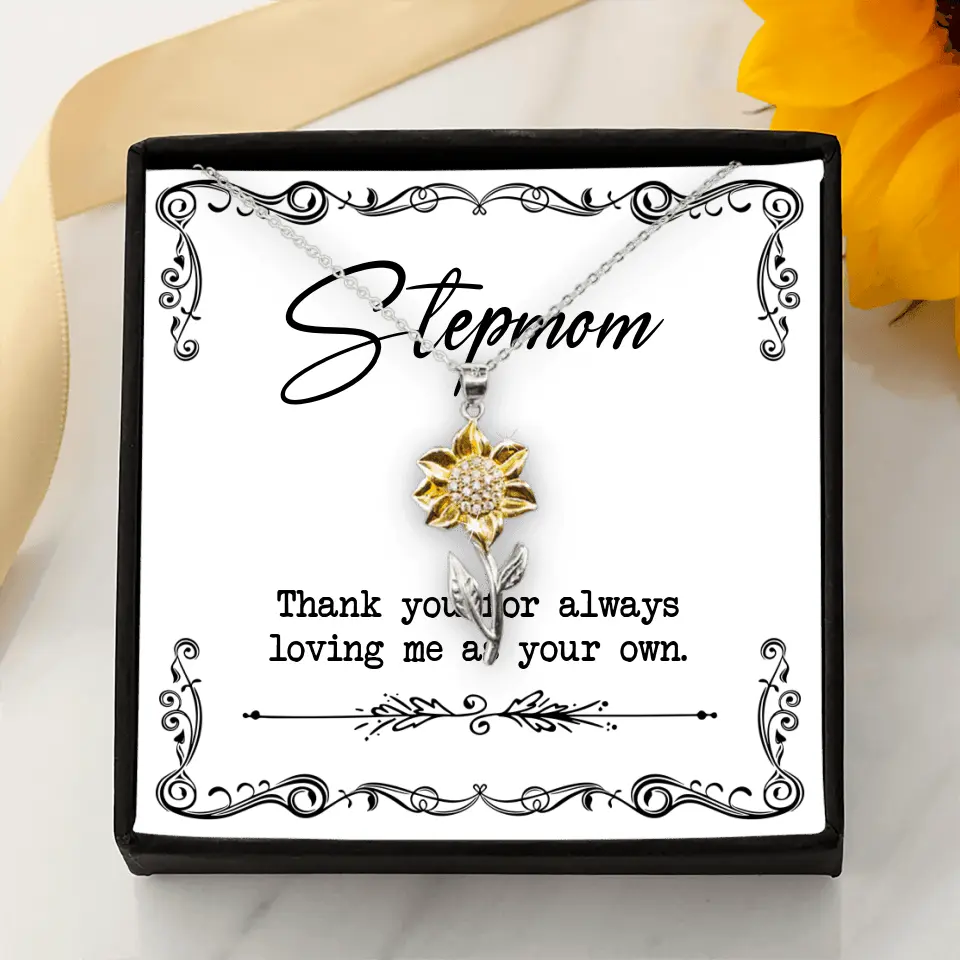 Stepmom, Thank You For Loving Me As Your Own - Personalized Necklace - Gift For Stepmom