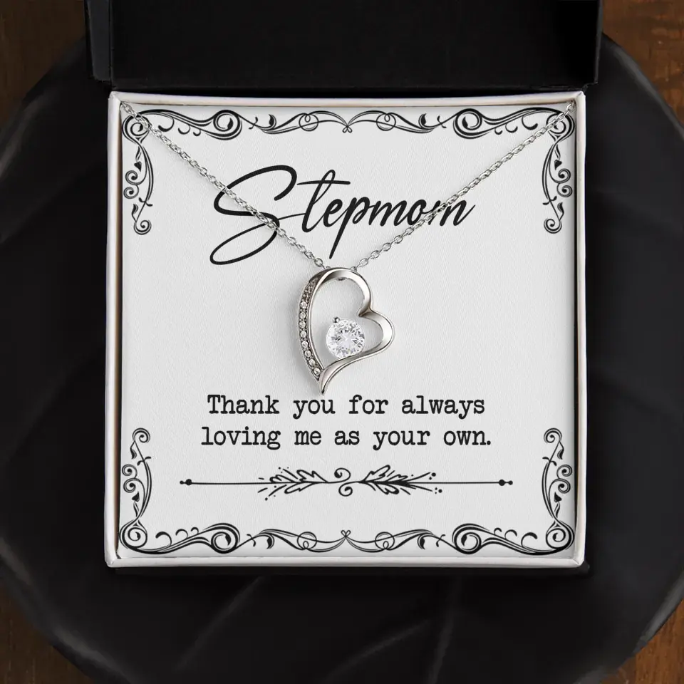 Stepmom, Thank You For Loving Me As Your Own - Personalized Necklace - Gift For Stepmom
