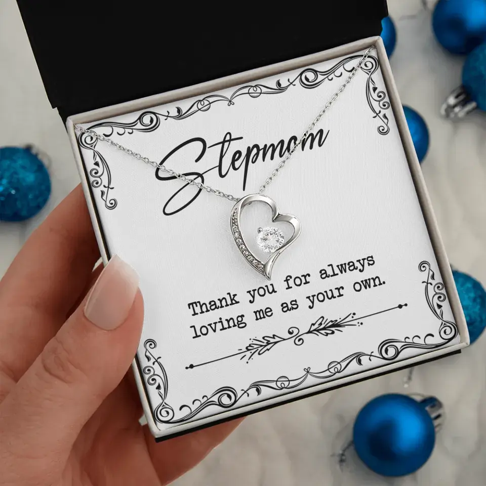 Stepmom, Thank You For Loving Me As Your Own - Personalized Necklace - Gift For Stepmom