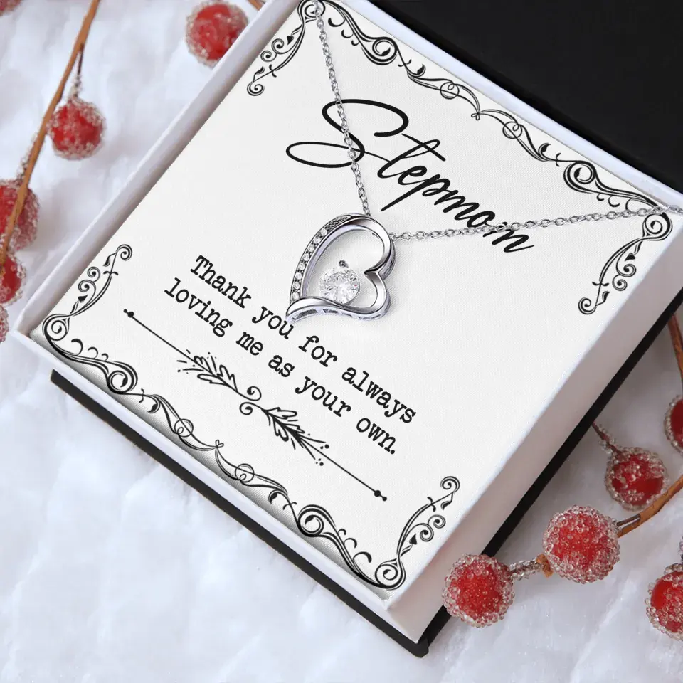 Stepmom, Thank You For Loving Me As Your Own - Personalized Necklace - Gift For Stepmom