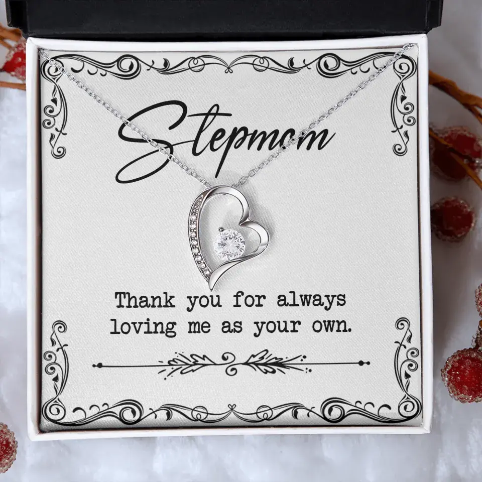 Stepmom, Thank You For Loving Me As Your Own - Personalized Necklace - Gift For Stepmom