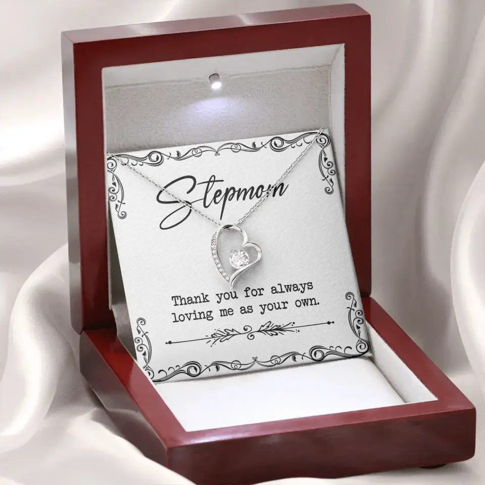 Stepmom, Thank You For Loving Me As Your Own - Personalized Necklace - Gift For Stepmom