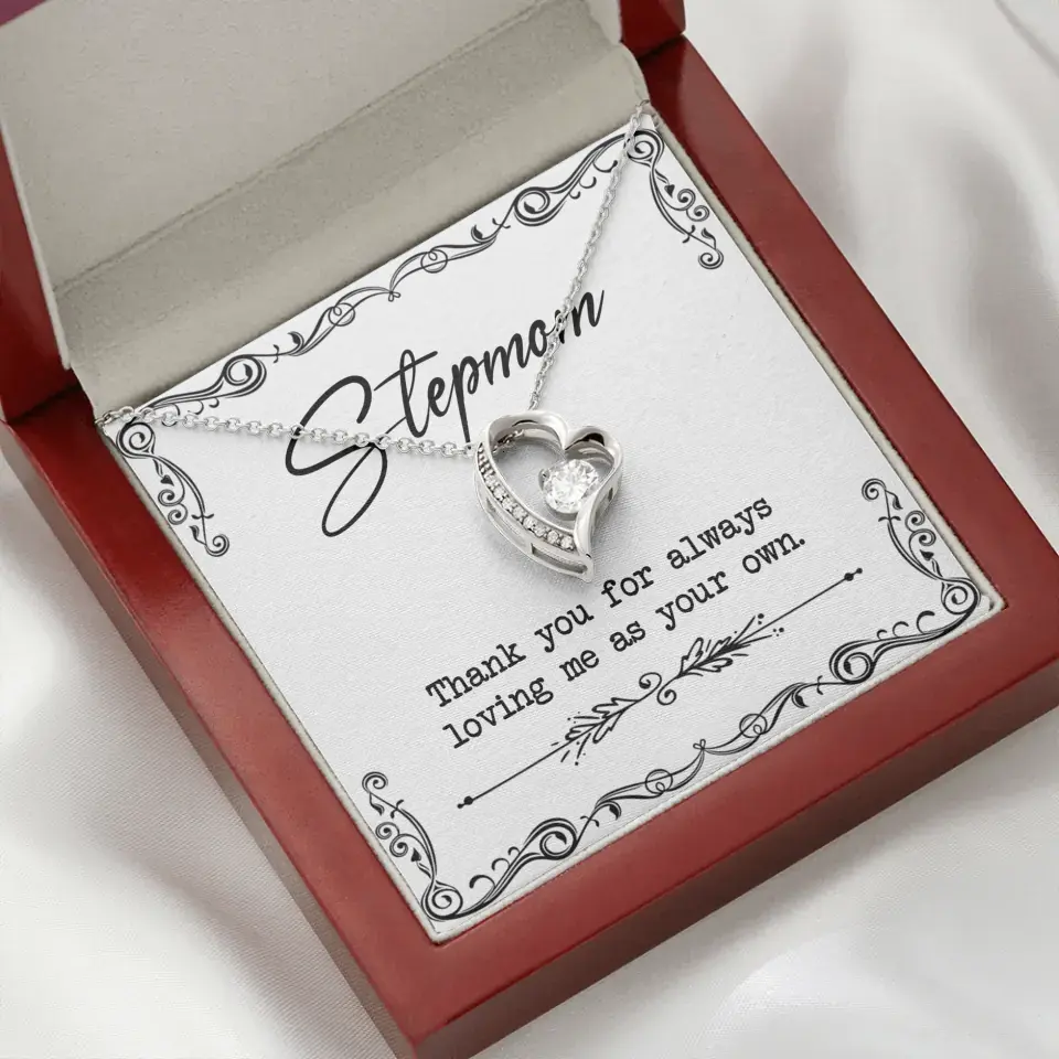 Stepmom, Thank You For Loving Me As Your Own - Personalized Necklace - Gift For Stepmom