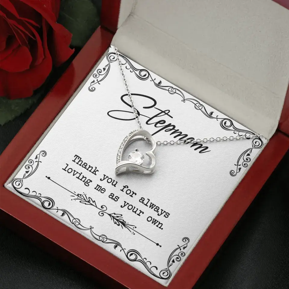 Stepmom, Thank You For Loving Me As Your Own - Personalized Necklace - Gift For Stepmom