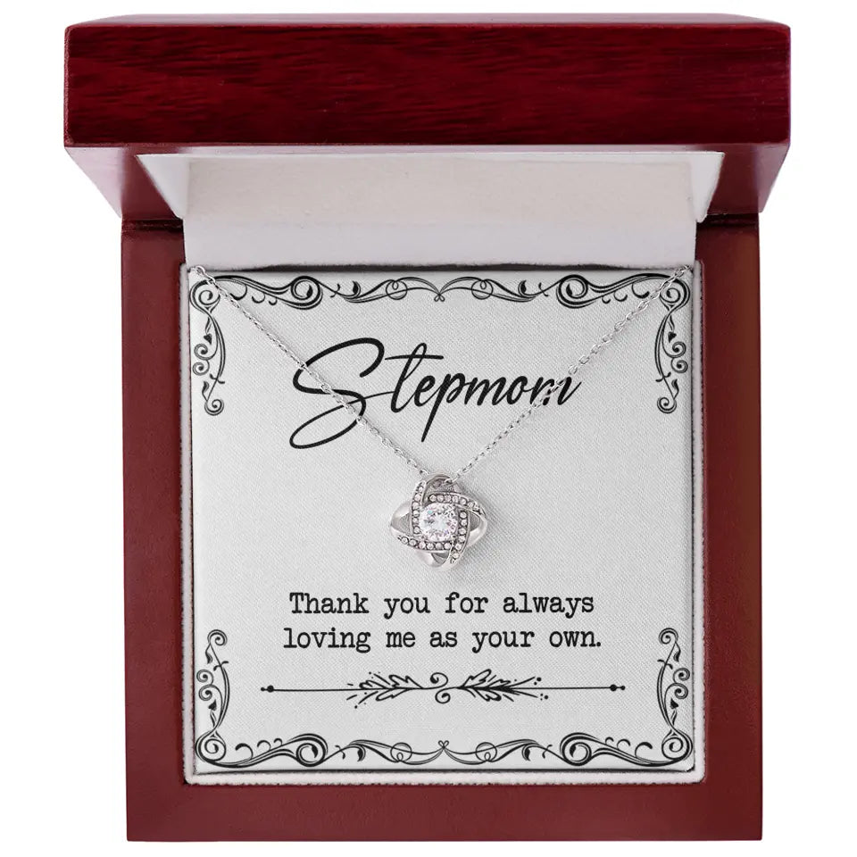 Stepmom, Thank You For Loving Me As Your Own - Personalized Necklace - Gift For Stepmom