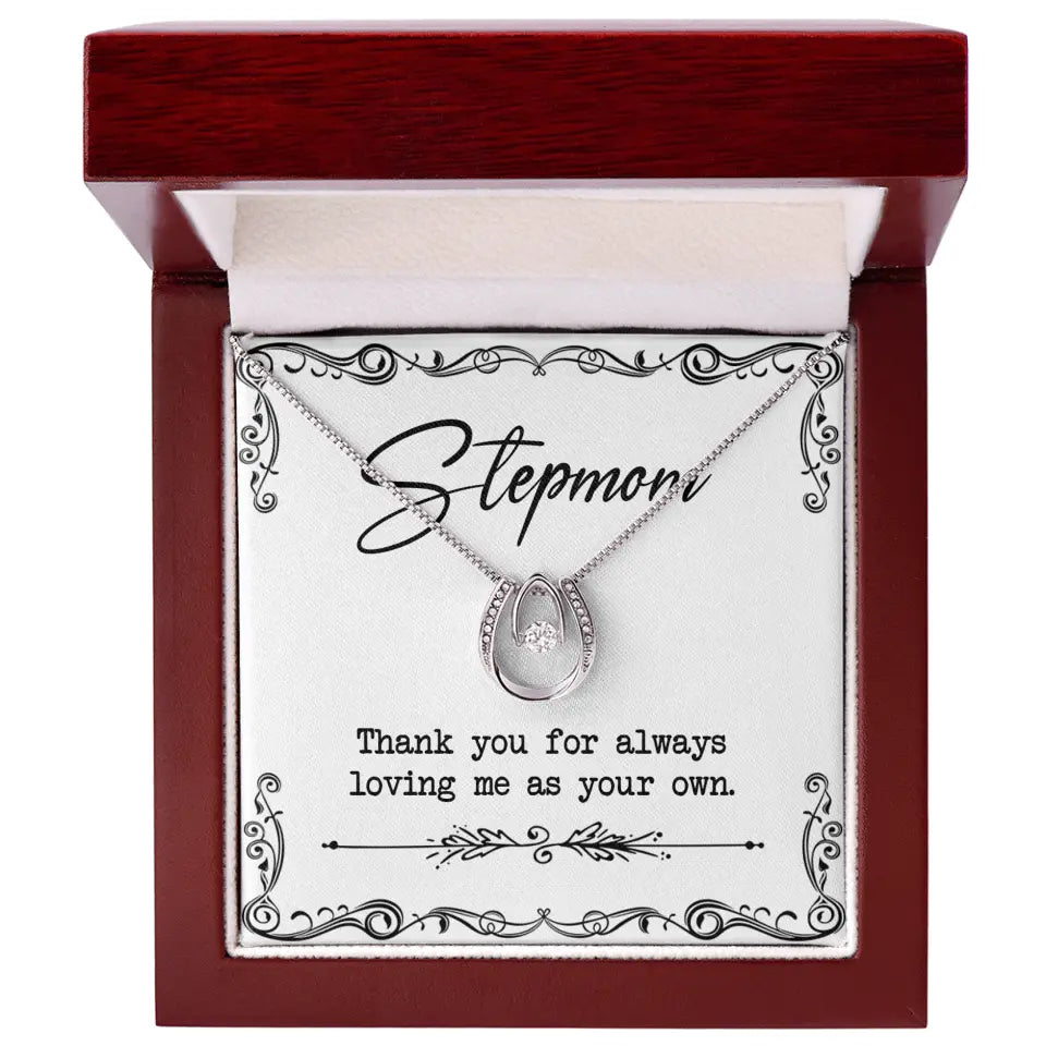 Stepmom, Thank You For Loving Me As Your Own - Personalized Necklace - Gift For Stepmom