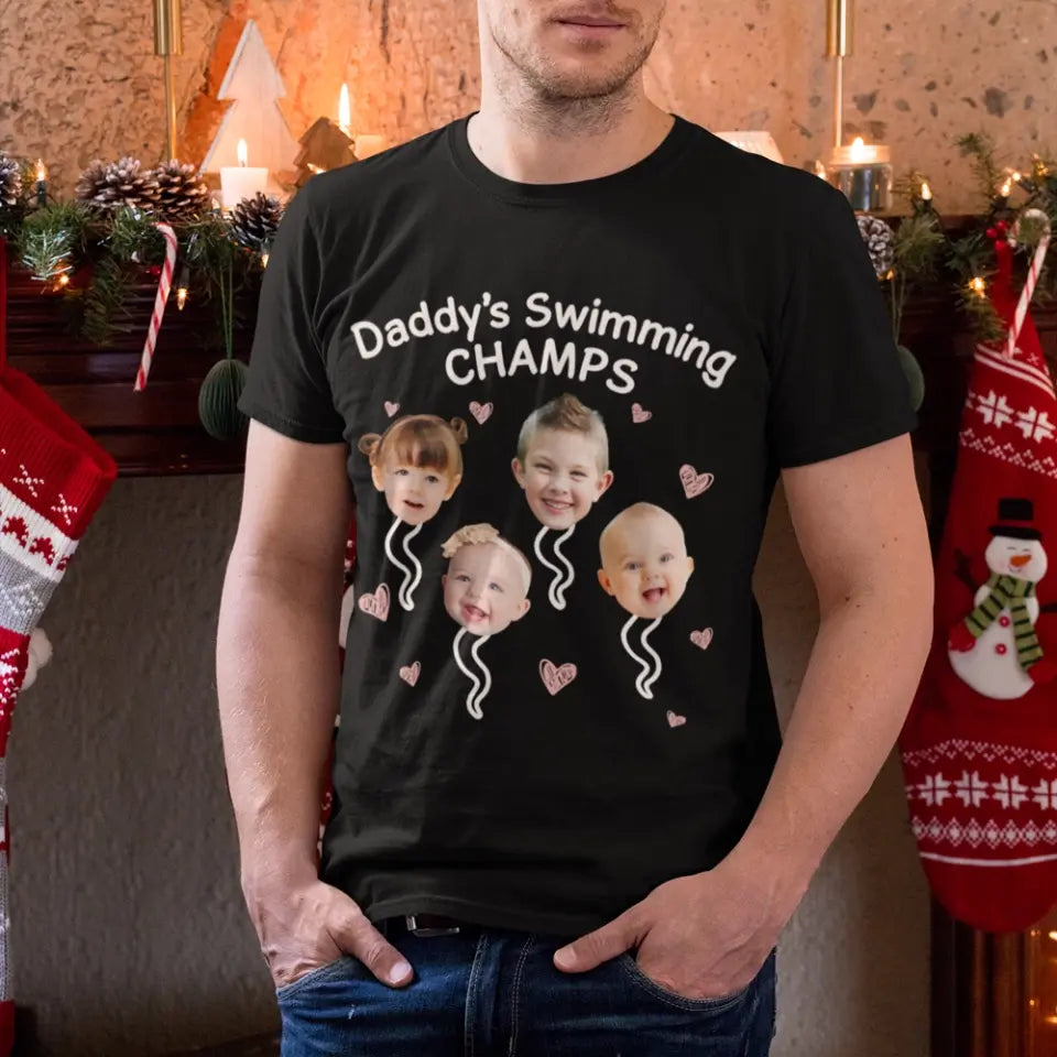Daddy's Swimming Champs T-shirt