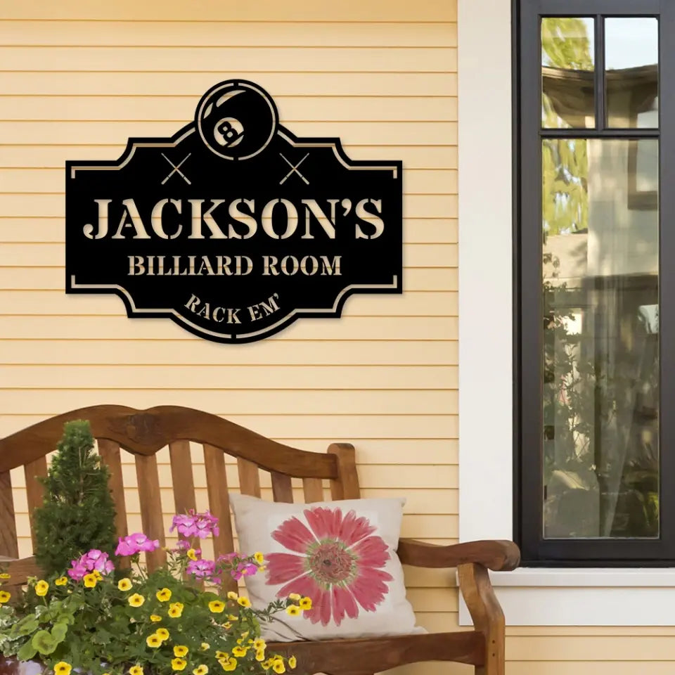 Pool Room Sign, Pool Wall Art, Billiard Room Sign, Custom Pool Table Sign