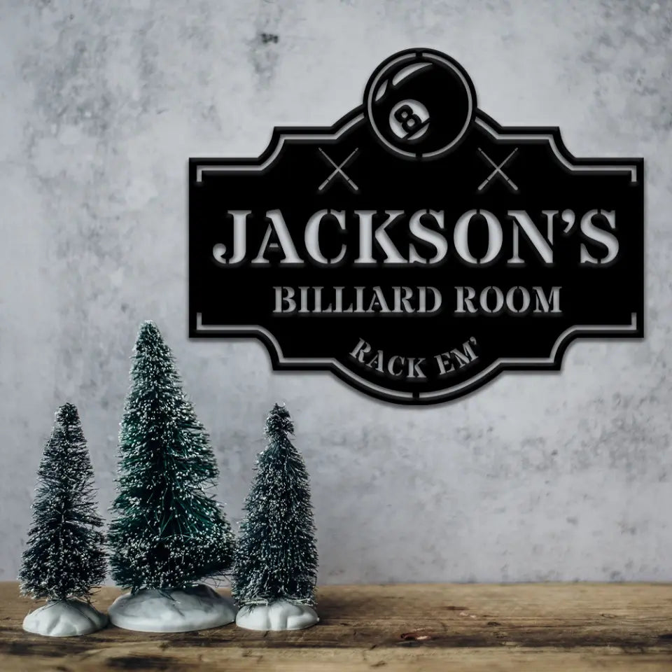Pool Room Sign, Pool Wall Art, Billiard Room Sign, Custom Pool Table Sign