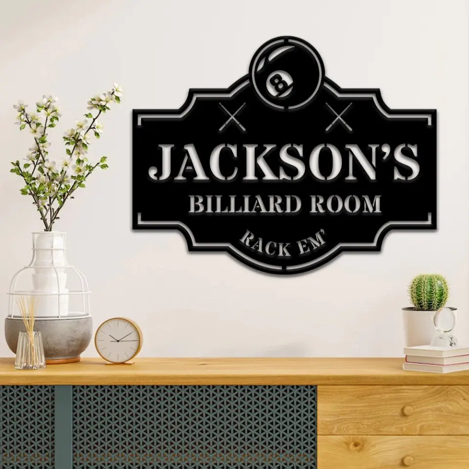 Pool Room Sign, Pool Wall Art, Billiard Room Sign, Custom Pool Table Sign