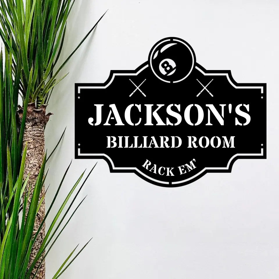 Pool Room Sign, Pool Wall Art, Billiard Room Sign, Custom Pool Table Sign