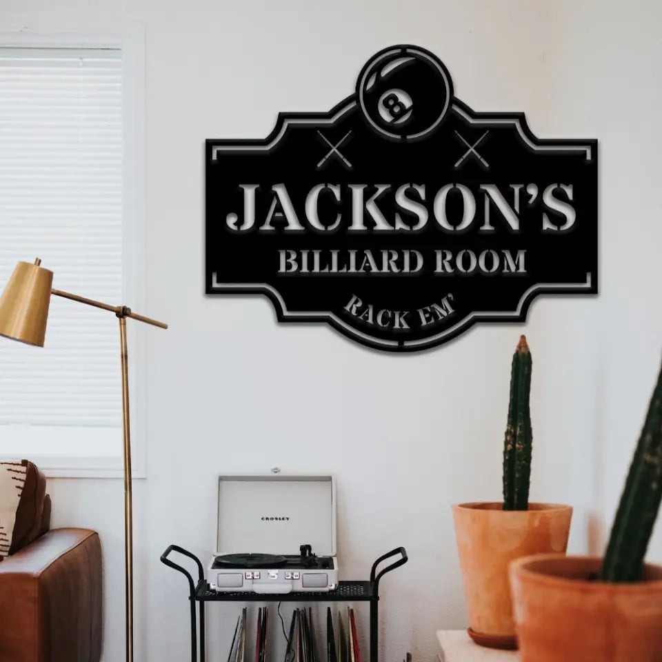 Pool Room Sign, Pool Wall Art, Billiard Room Sign, Custom Pool Table Sign