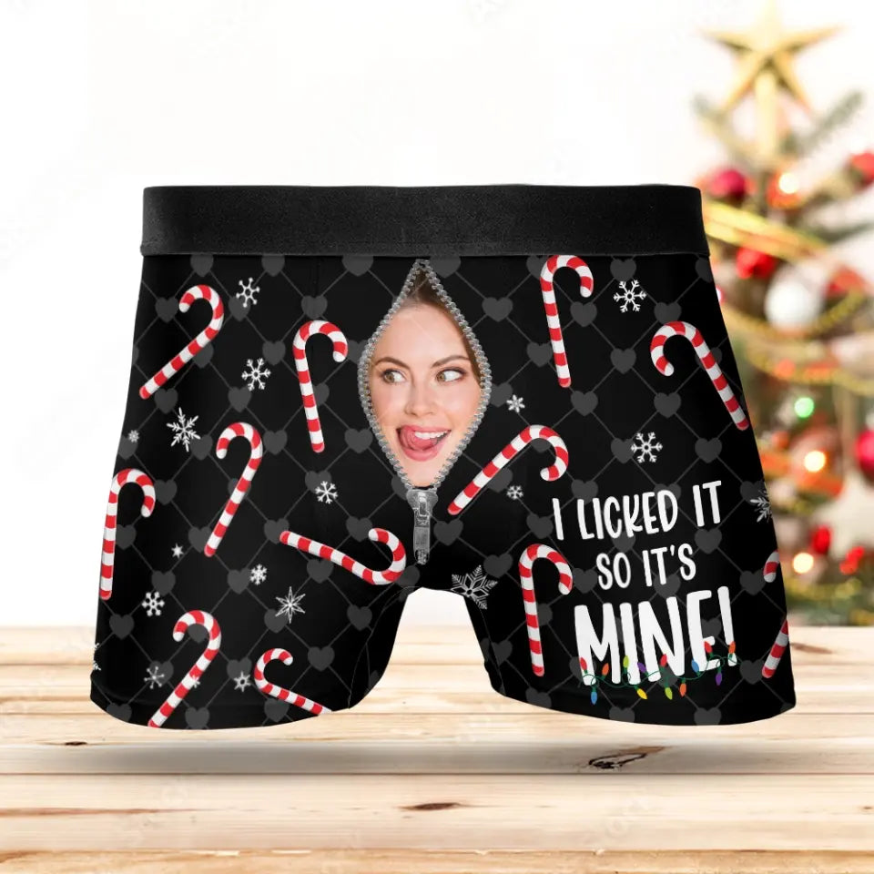 If You Jingle My Bells - Personalized Photo Men's Boxer Briefs - Funny Christmas Gift For Him, Naughty Gift for Husband, Boyfriend