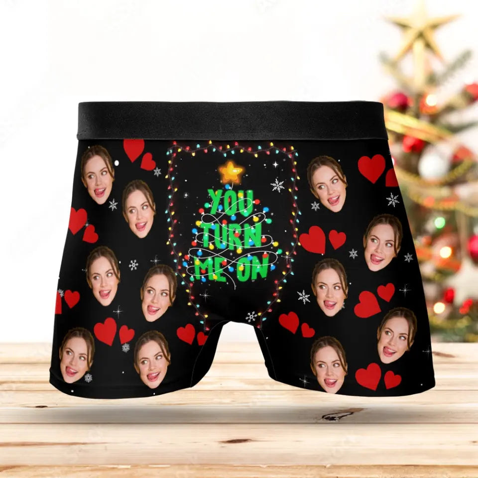 If You Jingle My Bells - Personalized Photo Men's Boxer Briefs - Funny Christmas Gift For Him, Naughty Gift for Husband, Boyfriend