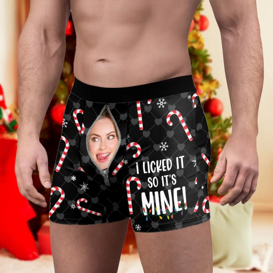 If You Jingle My Bells - Personalized Photo Men's Boxer Briefs - Funny Christmas Gift For Him, Naughty Gift for Husband, Boyfriend