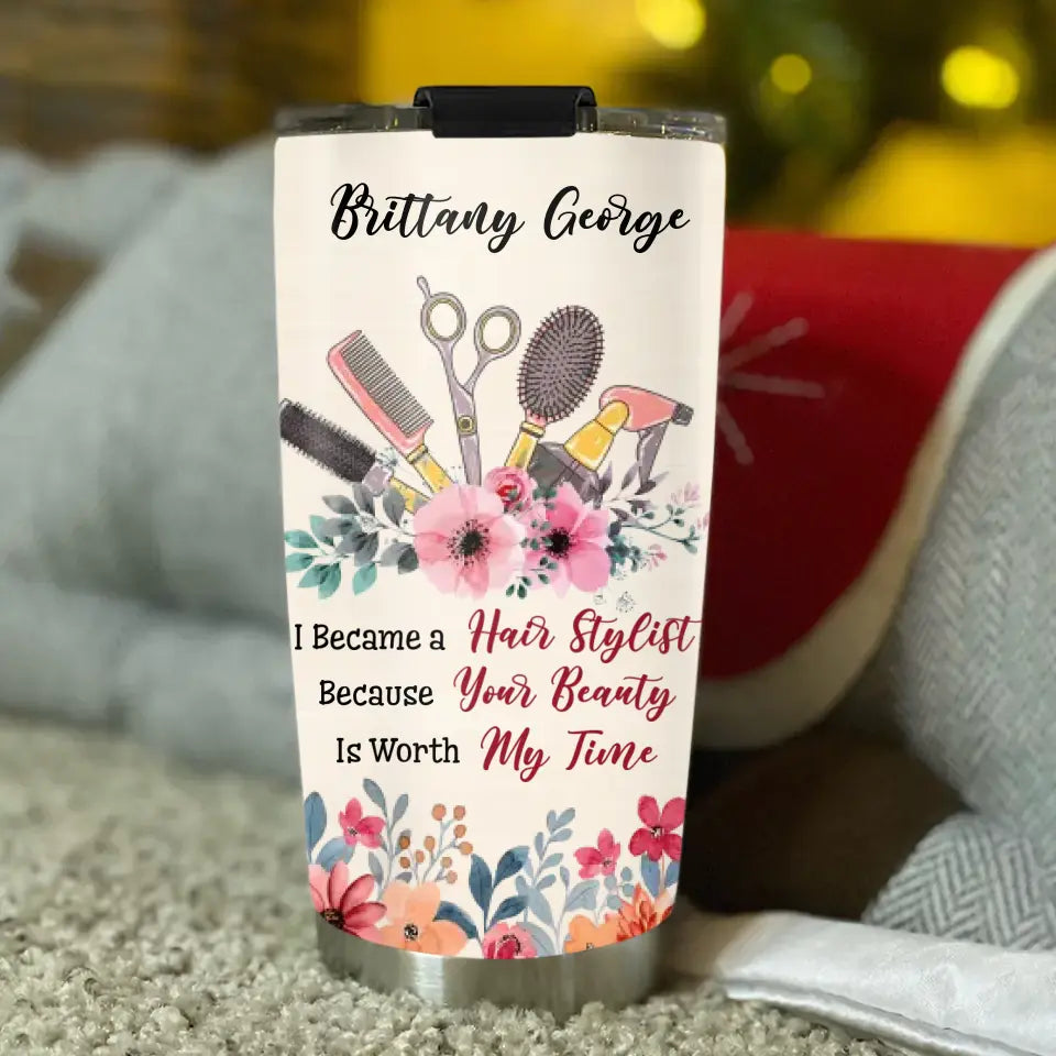 God Says You Are Hair Stylist Personalized Tumbler Gift For Hair Stylist Hairdresser