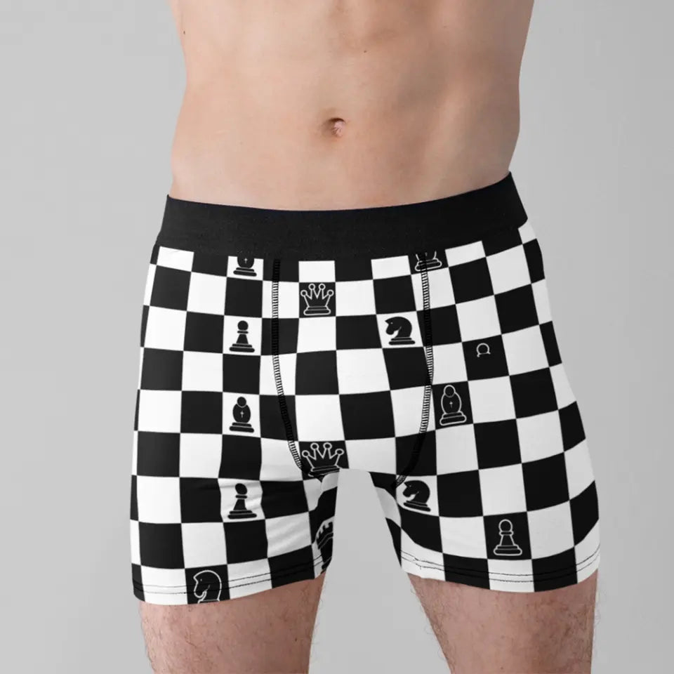 Chess Board, Chess All Over Print Men's Boxer Briefs, Gift For Chess Lovers  | 311IHPNPMB1274