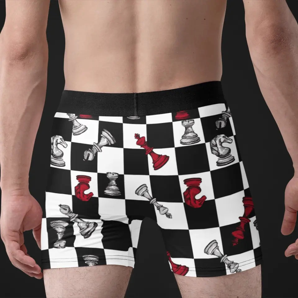 Chess Board, Chess All Over Print Men's Boxer Briefs, Gift For Chess Lovers  | 311IHPNPMB1274