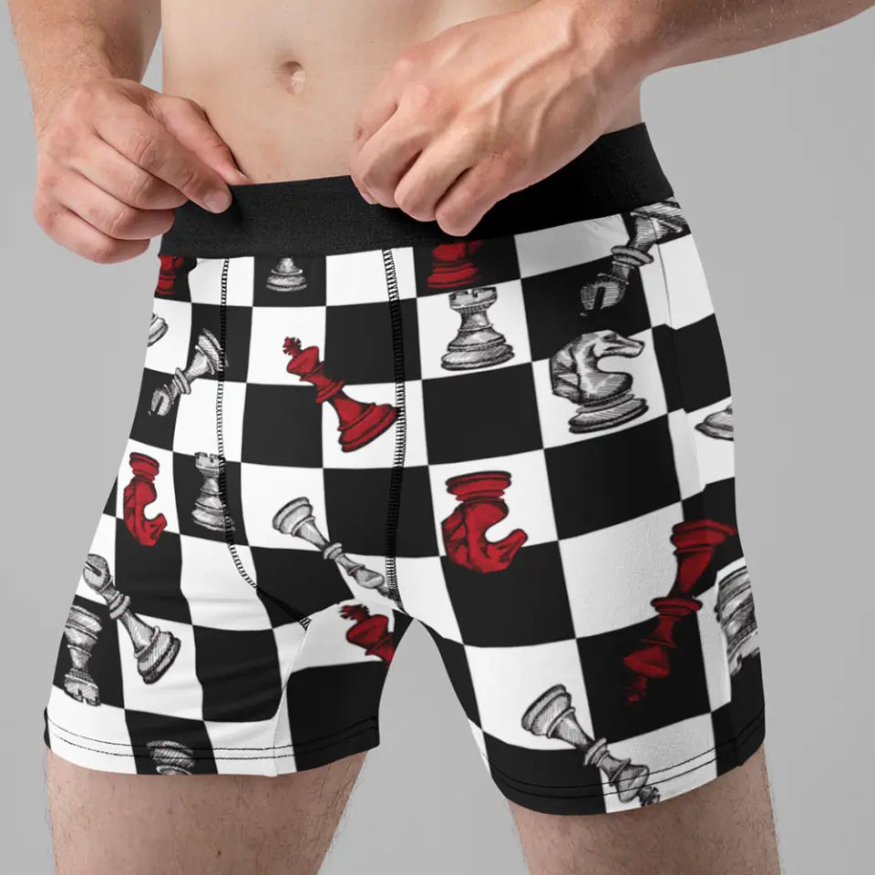 Chess Board, Chess All Over Print Men&#39;s Boxer Briefs, Gift For Chess Lovers  | 311IHPNPMB1274