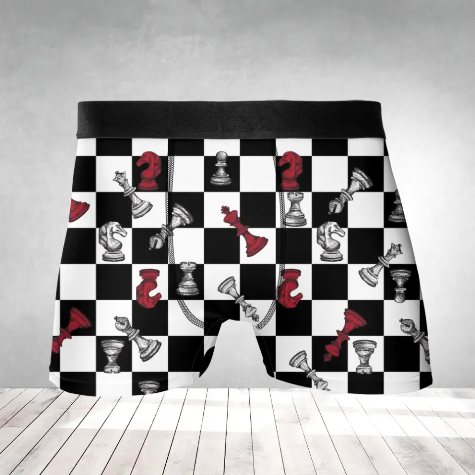 Chess Board, Chess All Over Print Men's Boxer Briefs, Gift For Chess Lovers  | 311IHPNPMB1274