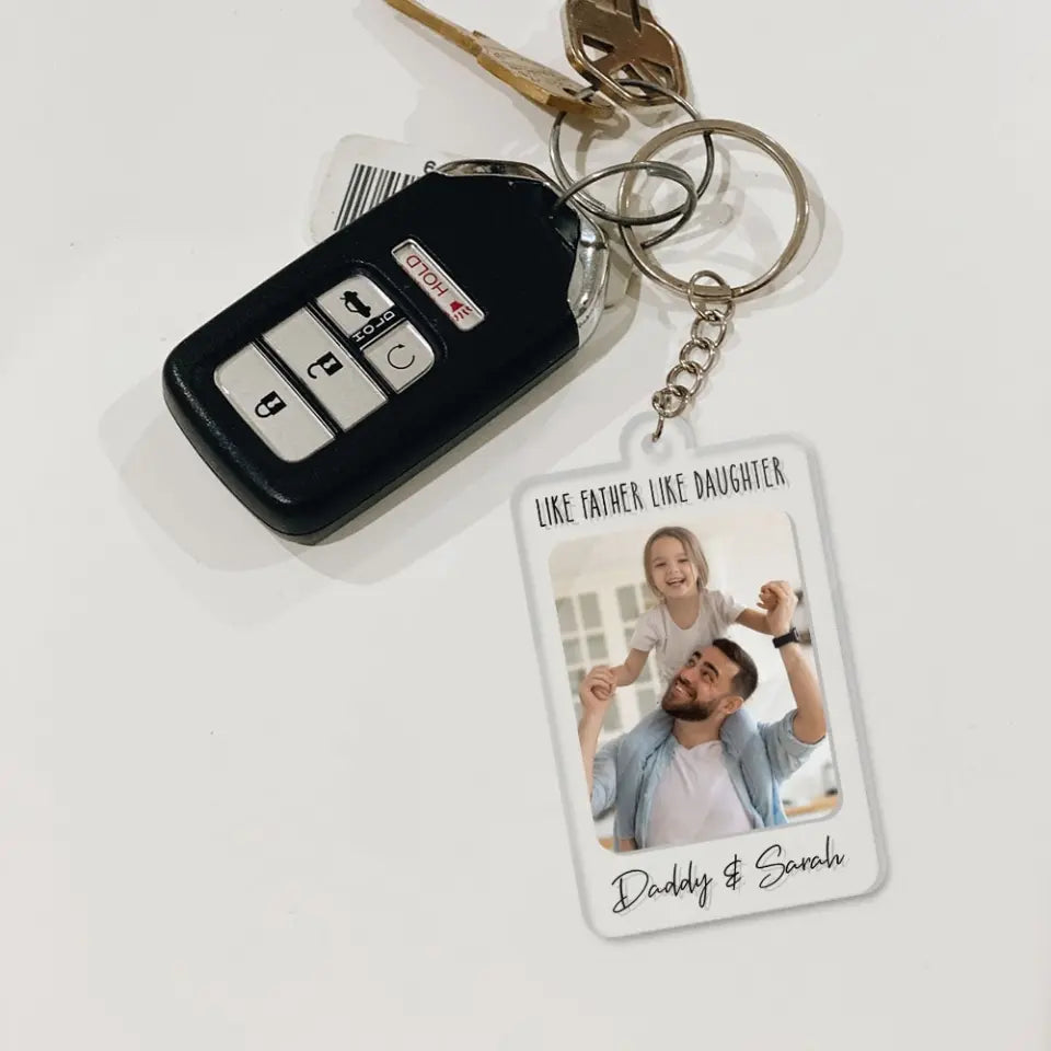 Like Father Like Son - Personalized Transparent Acrylic Keychain - Gift For Father Son