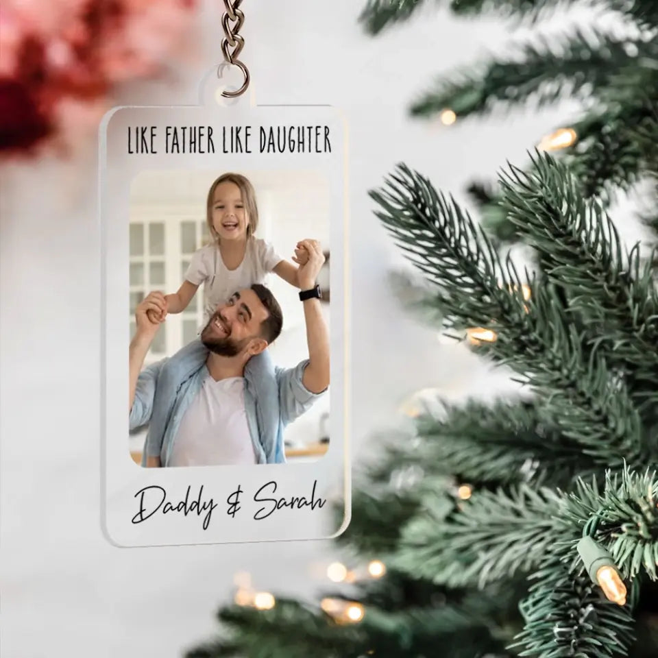 Like Father Like Son - Personalized Transparent Acrylic Keychain - Gift For Father Son