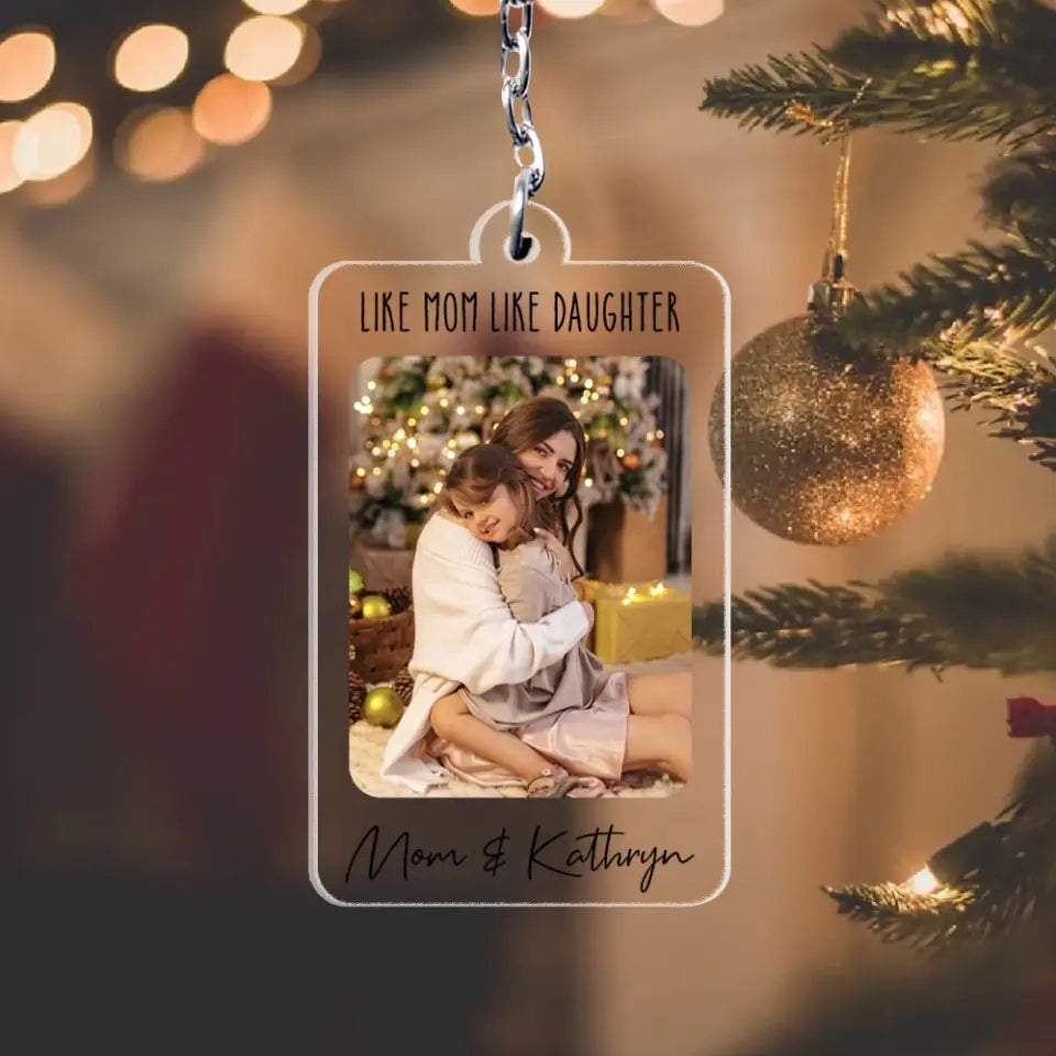 Like Father Like Son - Personalized Transparent Acrylic Keychain - Gift For Father Son