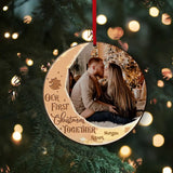 Our First Christmas Together Personalized Wooden Ornament 2 Side