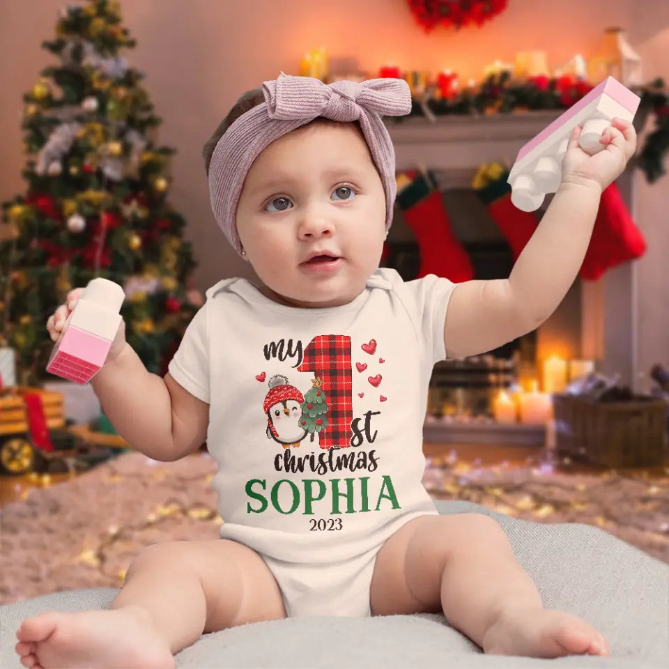 My 1ST Christmas 2023, Personalized Baby Suit Onesie, Gift For Baby On Christmas | 312IHPLNTS1286