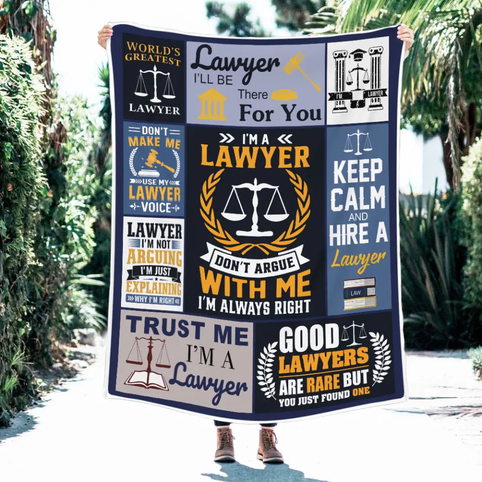 I&#39;m A Lawyer Don&#39;t Argue With Me Personalized Blanket