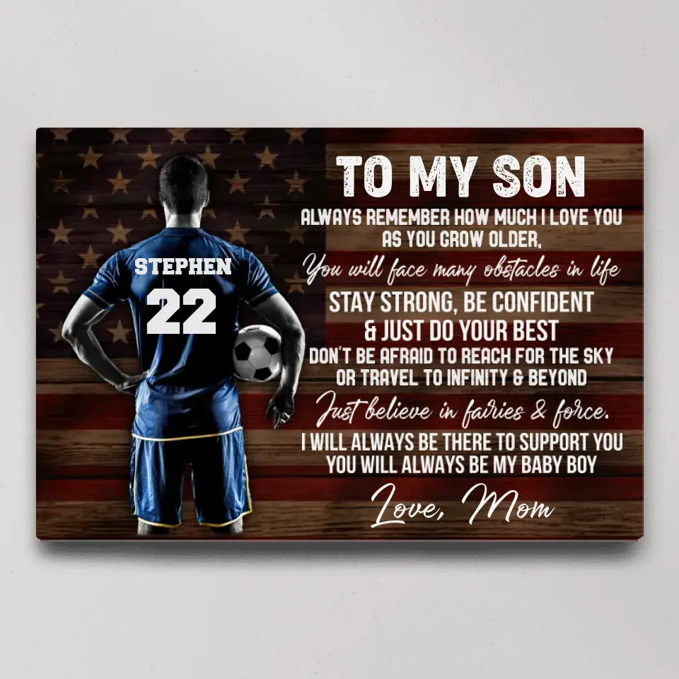 Just Believe In Fairies And Force - Personalized Canvas - Gift For Son Grandson Soccer Lovers | 309IHPNPCA075