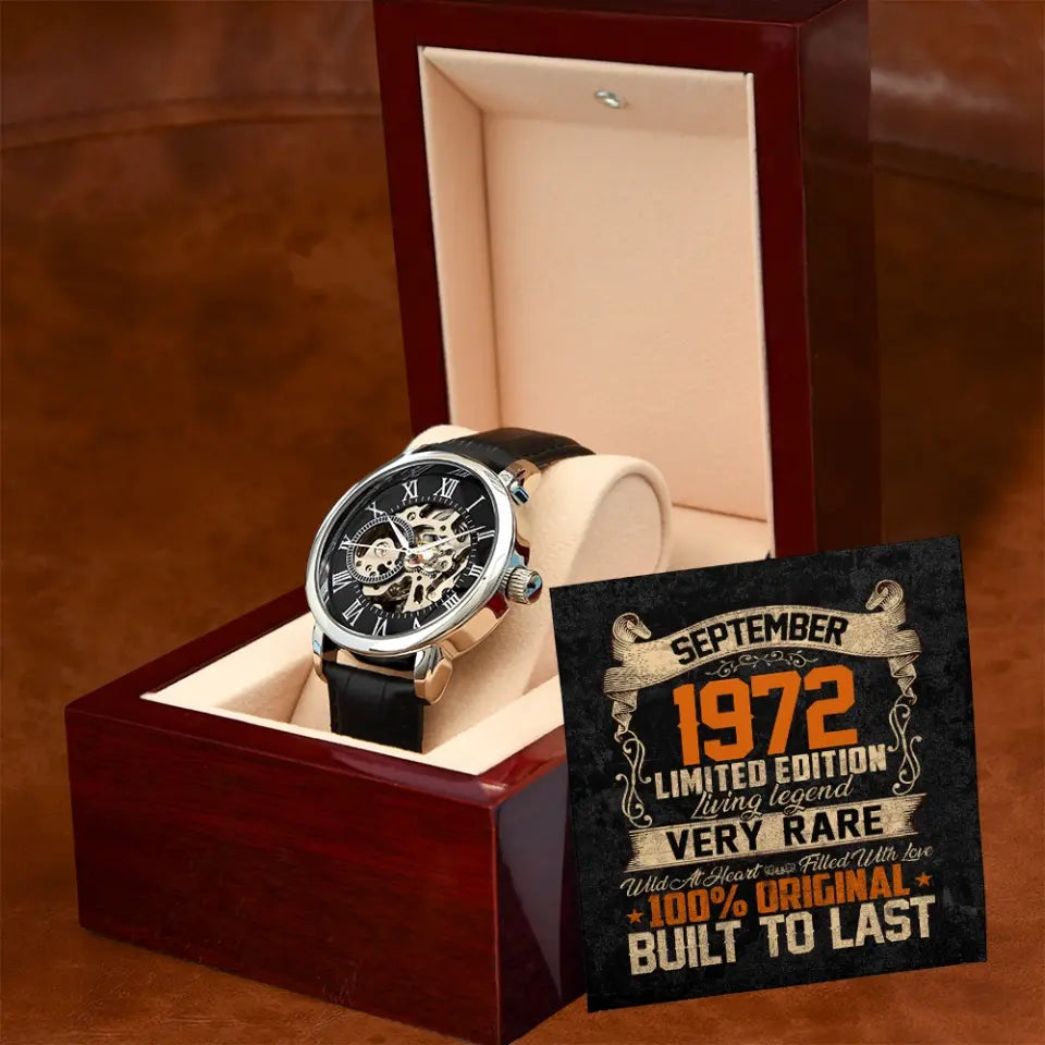 Limited Edition - Living Legend - Personalized Men's Watch - Birthday Gift for Man - for Husband, Dad, Grandpa