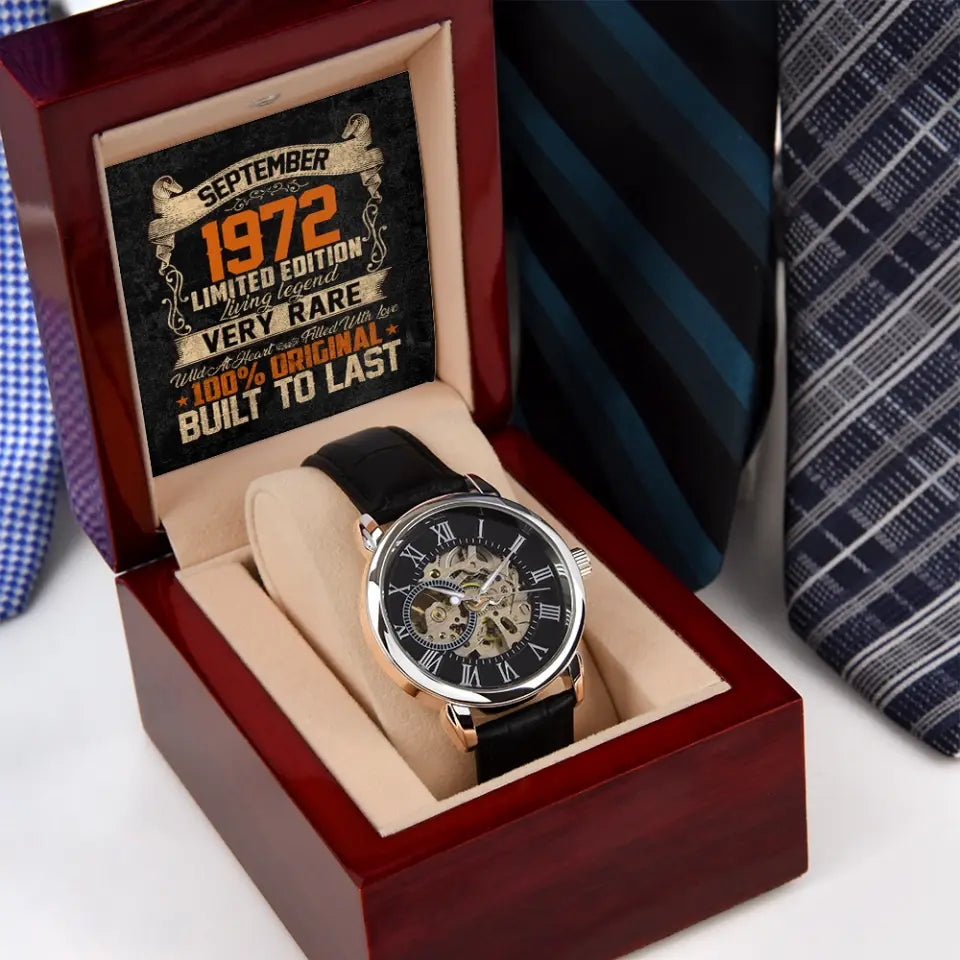 Limited Edition - Living Legend - Personalized Men's Watch - Birthday Gift for Man - for Husband, Dad, Grandpa