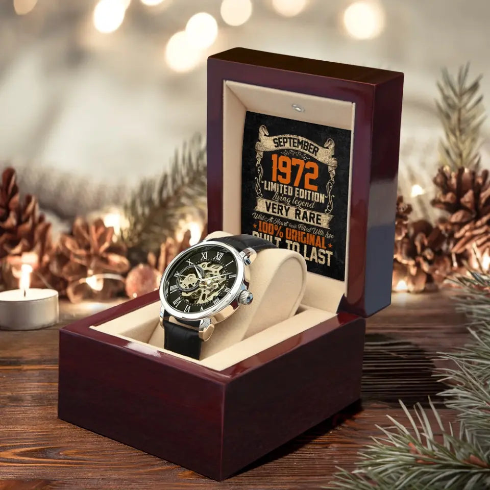 Limited Edition - Living Legend - Personalized Men's Watch - Birthday Gift for Man - for Husband, Dad, Grandpa
