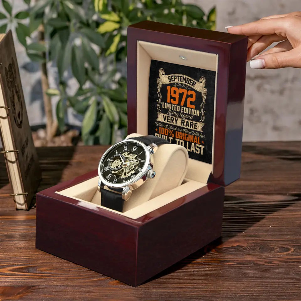 Limited Edition - Living Legend - Personalized Men's Watch - Birthday Gift for Man - for Husband, Dad, Grandpa