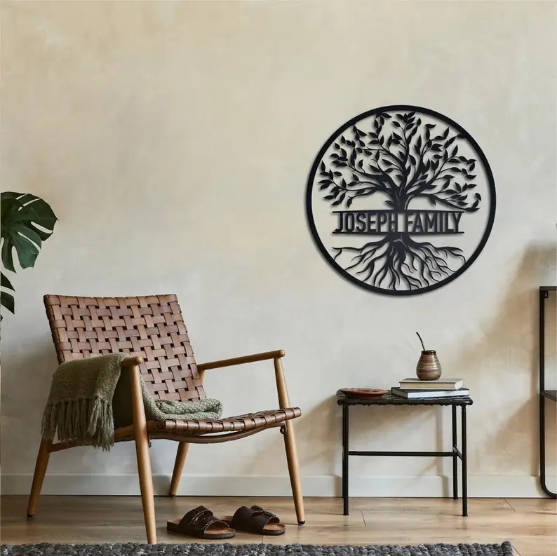 Personalized Tree of Life - Metal Wall Art