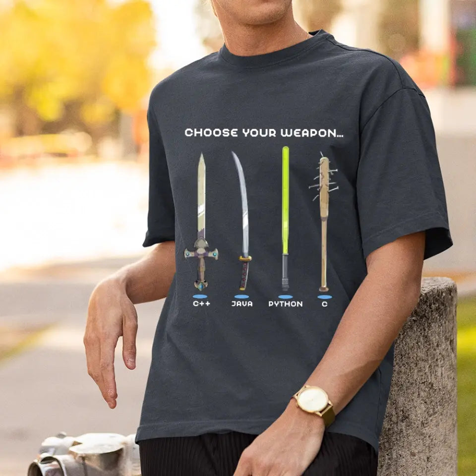 Choose Your Weapon Programmer Hacker Coder Software Engineer Sweatshirt Gift For Boyfriend