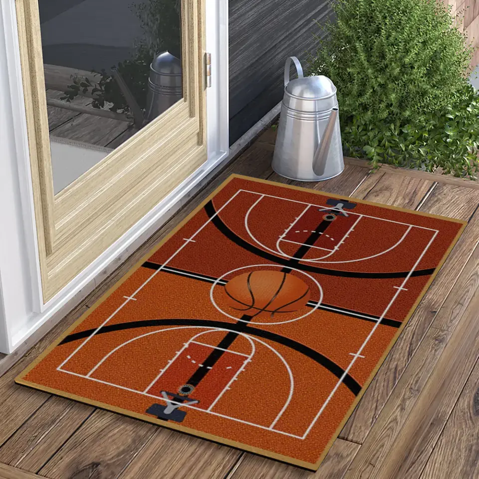 Basketball Court Rug Special Doormat Gift For Kids Basketball Lovers