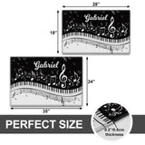 Abstract Piano Music Note Black White, Doormat, Gift For Music, Piano, Dance Lovers | 312IHPBNRR1316