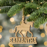 Horseback Riding Ornament, Girls Christmas Ornament, Horseback Rider, Personalized Equestrian Gift | 311IHPBNOR1229
