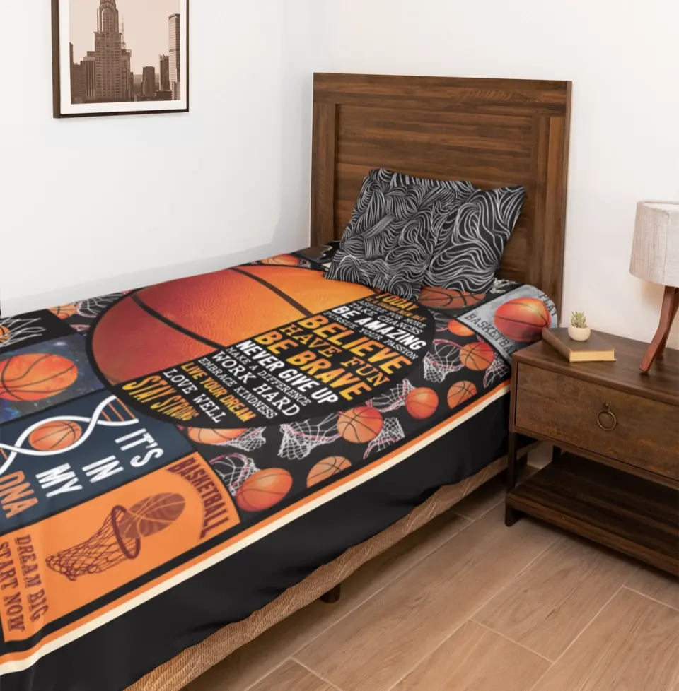Basketball Dream Big Start Now, Fleece Blanket, Gift For Basketball Players | 312IHPBNBL1323
