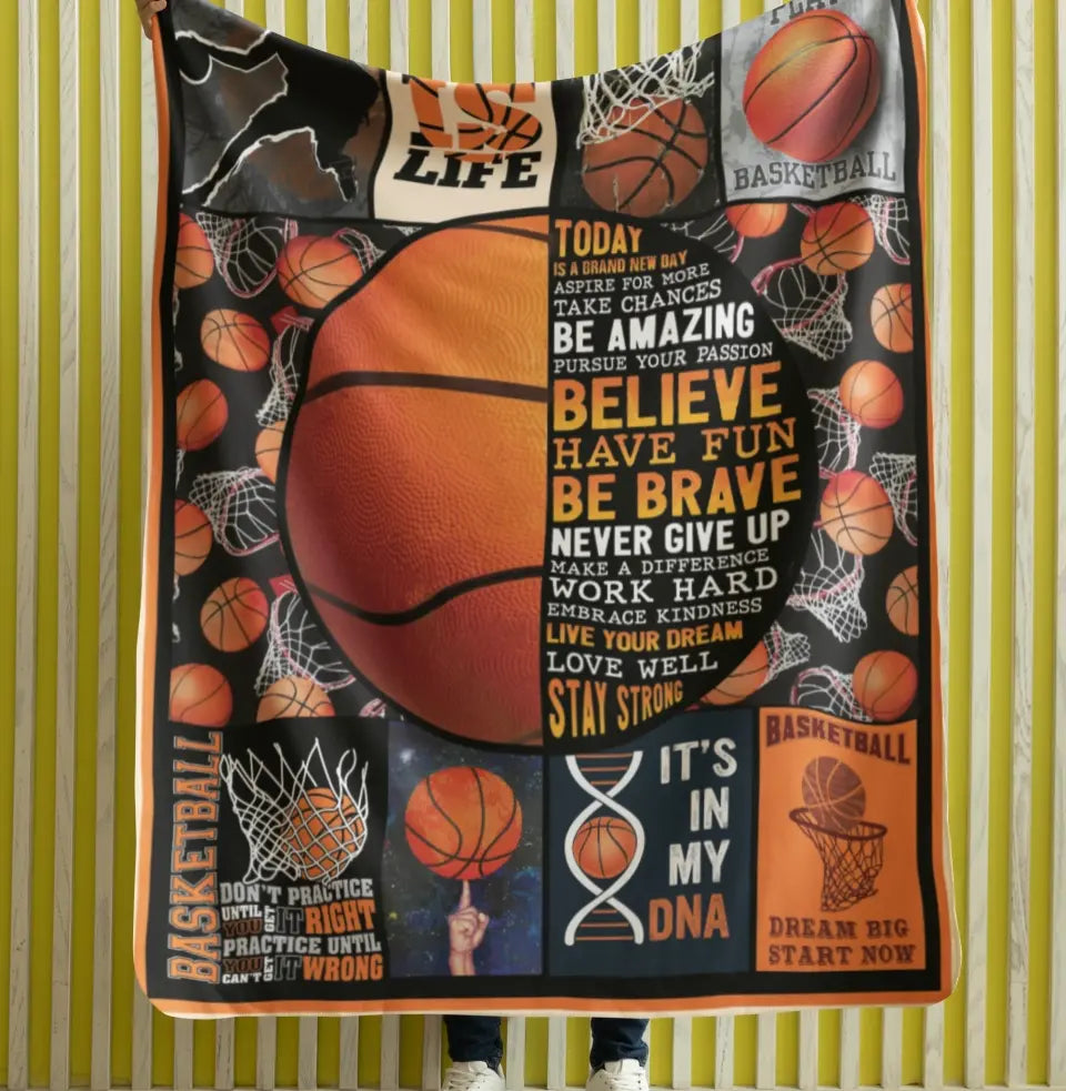 Basketball Dream Big Start Now, Fleece Blanket, Gift For Basketball Players | 312IHPBNBL1323
